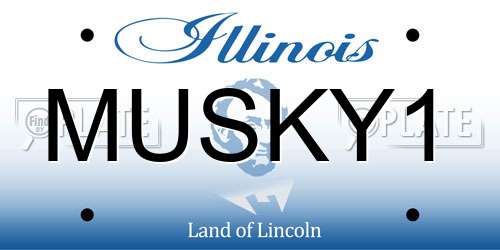 MUSKY1 Illinois License Plate