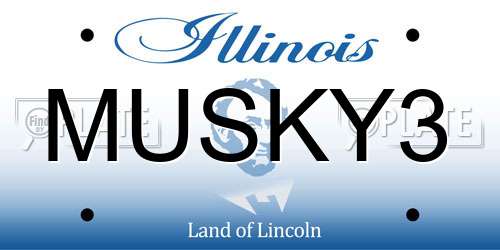 MUSKY3 Illinois License Plate