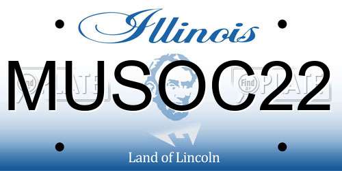 MUSOC22 Illinois License Plate