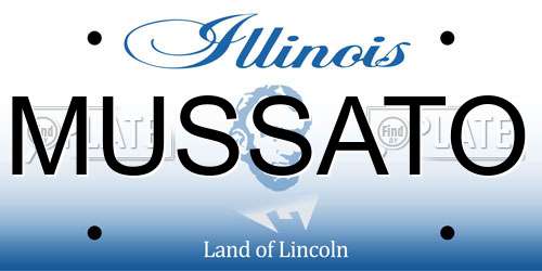 MUSSATO Illinois License Plate