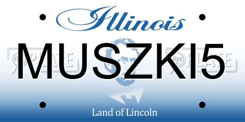 MUSZKI5 Illinois License Plate
