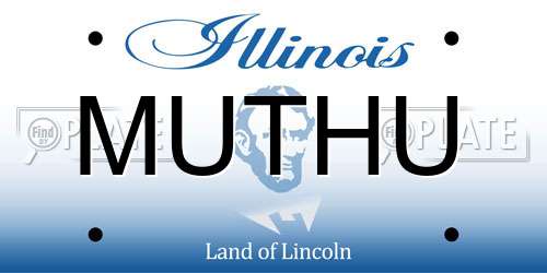 MUTHU Illinois License Plate