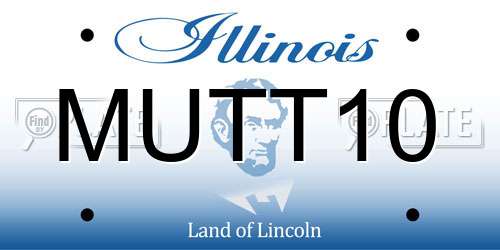 MUTT10 Illinois License Plate
