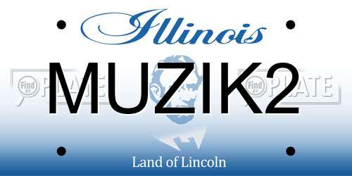 MUZIK2 Illinois License Plate