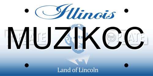 MUZIKCC Illinois License Plate