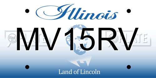 MV15RV Illinois License Plate