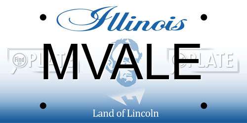 MVALE Illinois License Plate