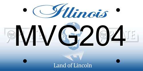 MVG204 Illinois License Plate