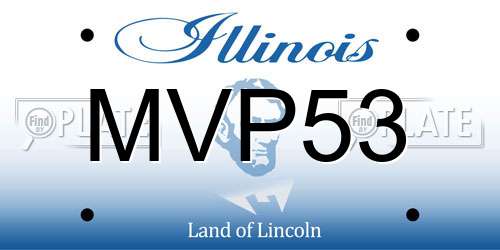 MVP53 Illinois License Plate