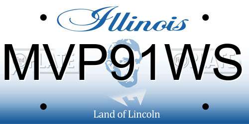 MVP91WS Illinois License Plate
