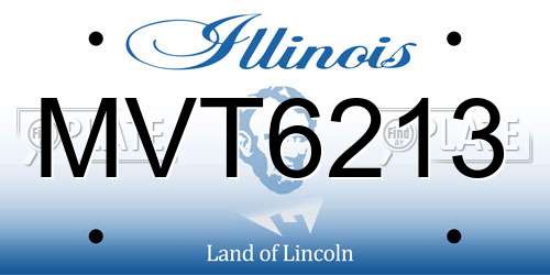 MVT6213 Illinois License Plate