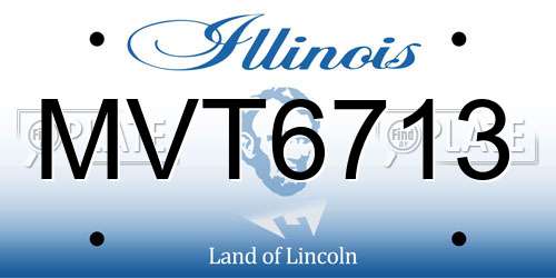 MVT6713 Illinois License Plate