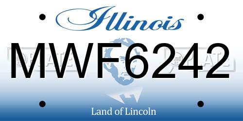MWF6242 Illinois License Plate