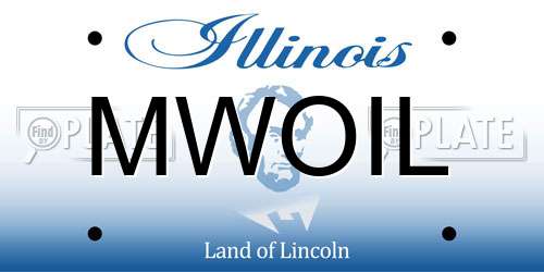 MWOIL Illinois License Plate