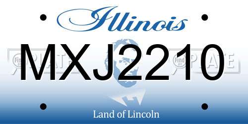 MXJ2210 Illinois License Plate