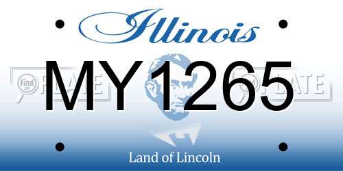 MY1265 Illinois License Plate