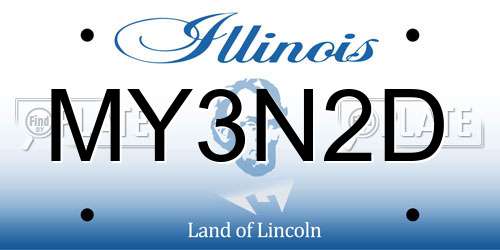 MY3N2D Illinois License Plate