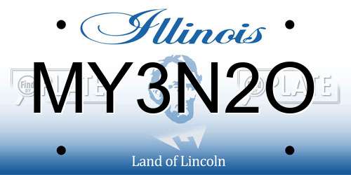 MY3N2O Illinois License Plate