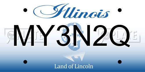 MY3N2Q Illinois License Plate
