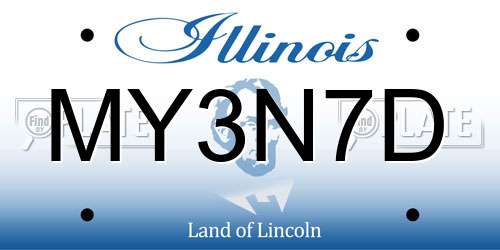 MY3N7D Illinois License Plate