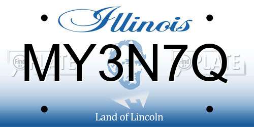 MY3N7Q Illinois License Plate