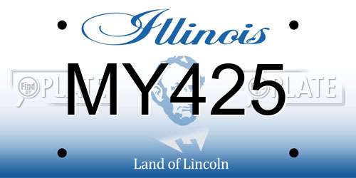 MY425 Illinois License Plate