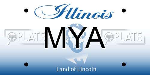 MYA Illinois License Plate