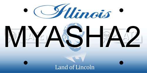 MYASHA2 Illinois License Plate