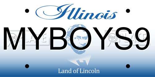 MYBOYS9 Illinois License Plate
