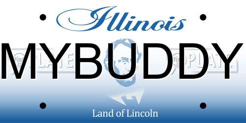 MYBUDDY Illinois License Plate