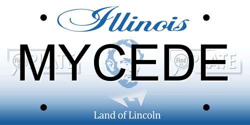 MYCEDE Illinois License Plate