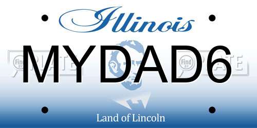 MYDAD6 Illinois License Plate
