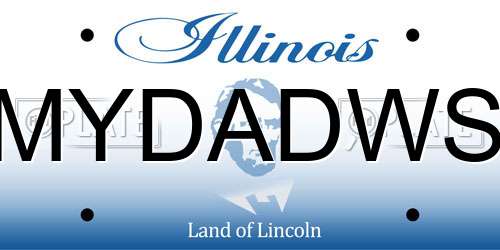 MYDADWS Illinois License Plate