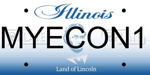 MYECON1 Illinois License Plate