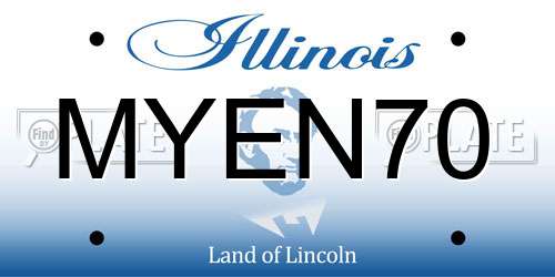 MYEN70 Illinois License Plate