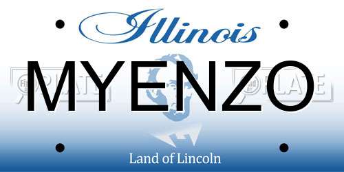 MYENZO Illinois License Plate