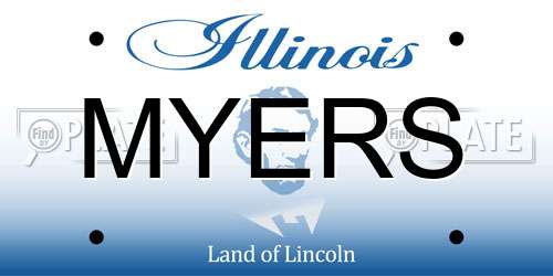MYERS Illinois License Plate