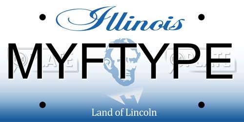 MYFTYPE Illinois License Plate