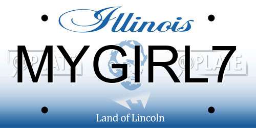 MYGIRL7 Illinois License Plate