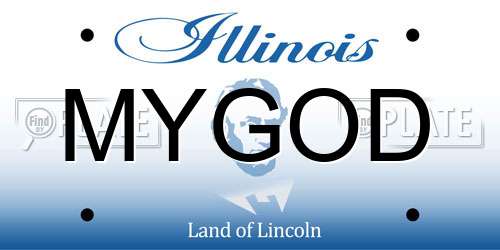 MYGOD Illinois License Plate