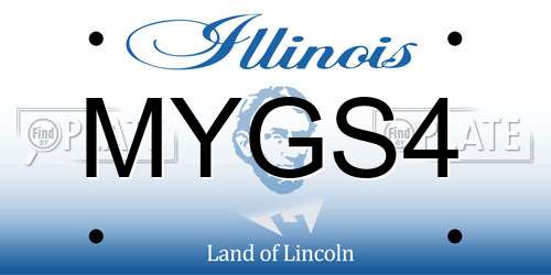 MYGS4 Illinois License Plate