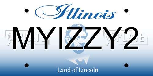 MYIZZY2 Illinois License Plate