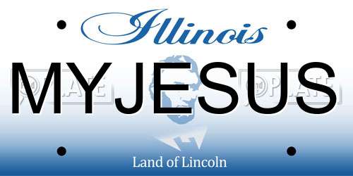 MYJESUS Illinois License Plate