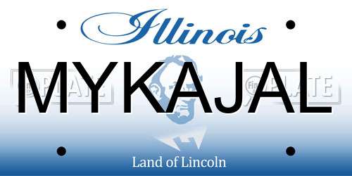 MYKAJAL Illinois License Plate