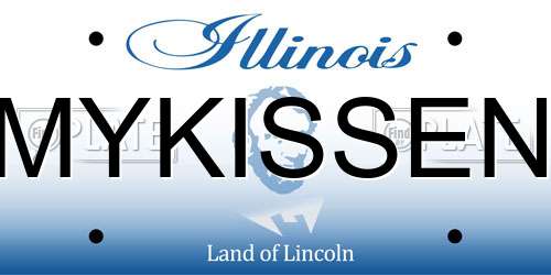 MYKISSEN Illinois License Plate