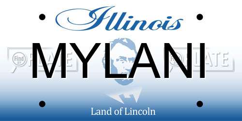 MYLANI Illinois License Plate