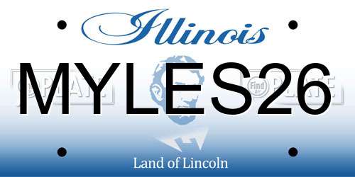 MYLES26 Illinois License Plate