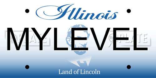 MYLEVEL Illinois License Plate