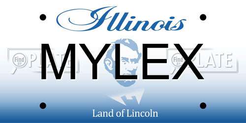 MYLEX Illinois License Plate