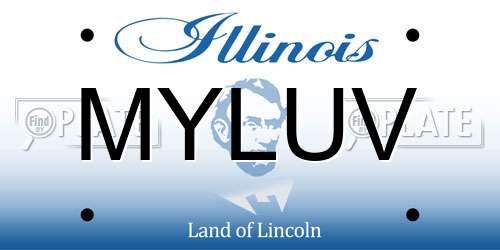 MYLUV Illinois License Plate